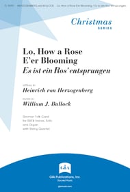 Lo, How a Rose E'er Blooming SATB choral sheet music cover Thumbnail